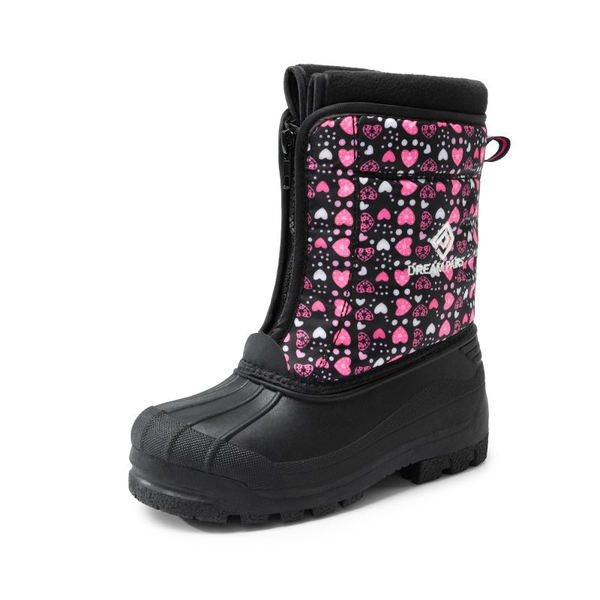Kids Waterproof Snow Boots for boys and girls - BLACK PINK -  0